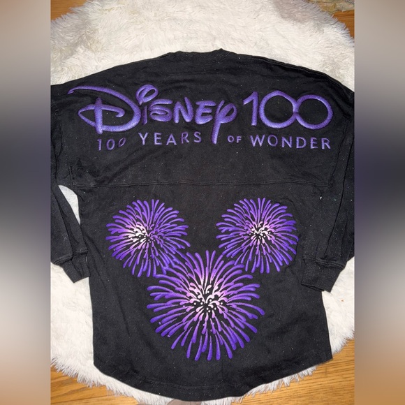Disney Women’s Black and Purple 100 Years Spirit Jersey - Picture 1 of 1